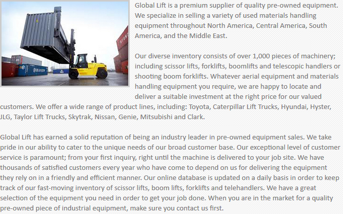 Global Lift Equipment West Valley City